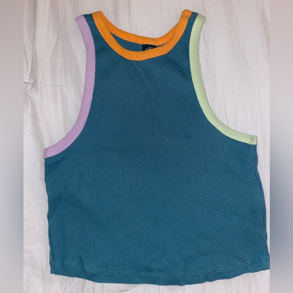 Wild fable cropped color tank